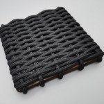 Cordón Textilene Negro 6 mm